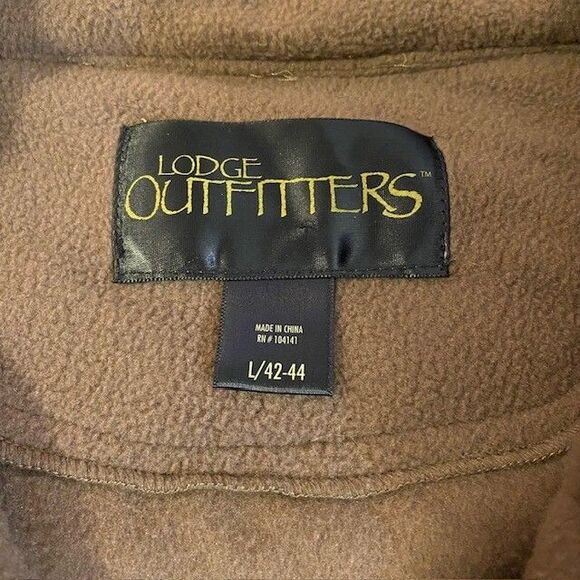 Lodge Outfitters Men’s Large Camo Fleece Jacket Zip Front Outdoors Hunting 42-44 - Picture 4 of 6